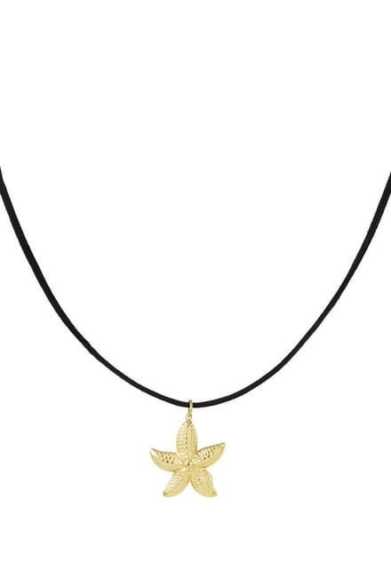 Bijoutheek Collier Zeester Touw Verstelbaar Goud