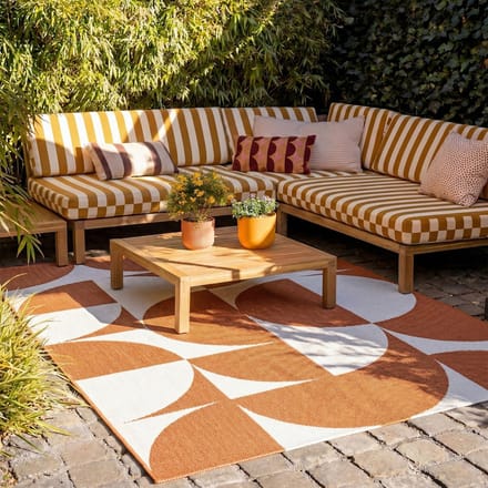 Fraai Buitenkleed - Summer Shapes Terracotta - 120x170cm