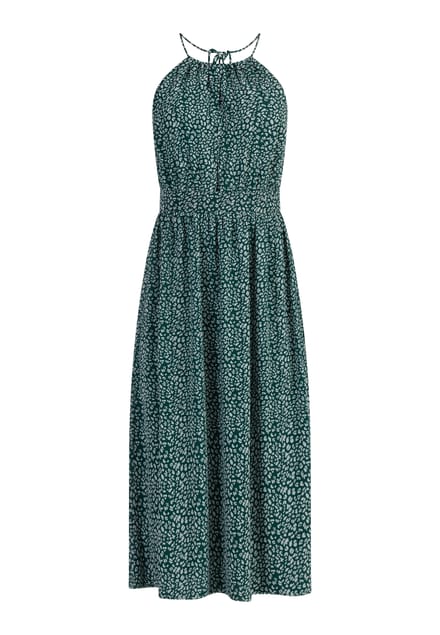 Faina Midi-jurk van chiffon Dames Groen Wit