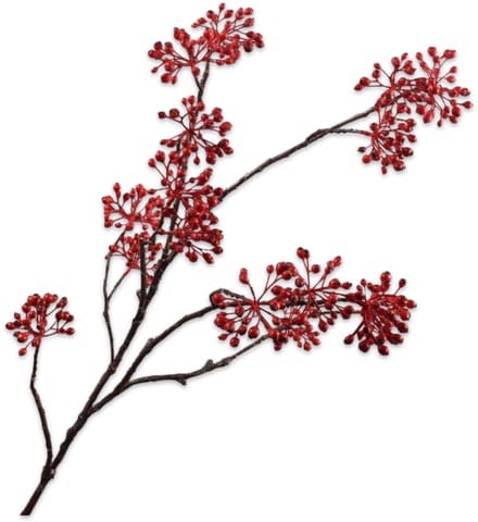 Silk-ka Kunstbloem-Zijden Bloem Bessentak Rood 108 cm