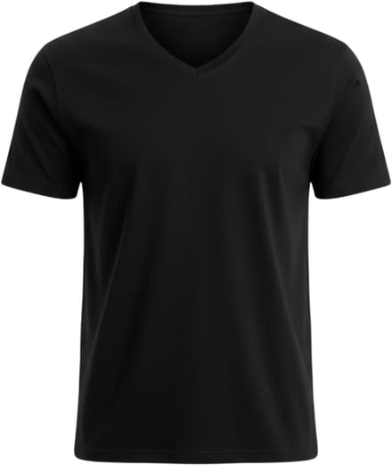 OMBRE T-shirt - Regular Fit - Katoen - Korte Mouw Zwart M