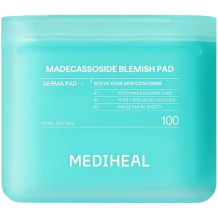 [MEDIHEAL] Disques Masque au Madécassoside Anti-Imperfections 100 pièces (170 ml)