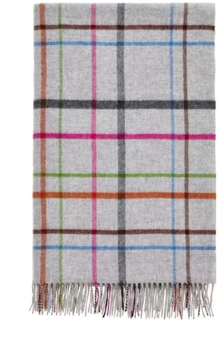 Plaid Ruiten Grijs - Shetland Lamswol - 140x185 - Bronte by Moon