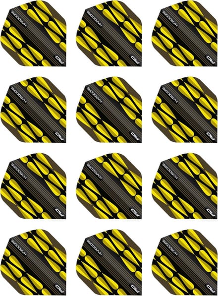 Dart Flights - Vleugels - Darten - Extra dikke kwaliteit - 12 stuks - Geel