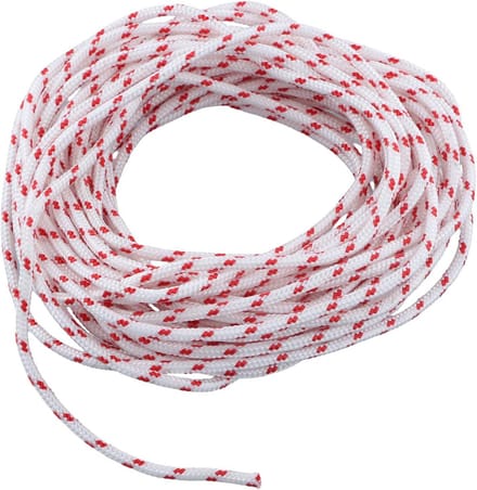Trekkoord Grasmaaier - Starttouw Vervangend - Motor Starten - Nylon Vezel Constructie - 10 Meter 4mm - Wit Rood
