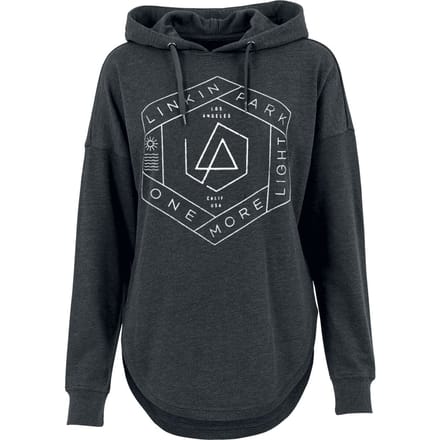 Linkin Park Trui met capuchon - One More Light - S tot M - voor Vrouwen - antraciet gemêleerd