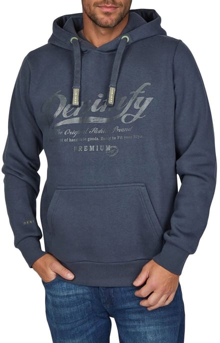 DENIMFY Heren Sweatshirt DFArno regular fit Blauw M Volwassenen
