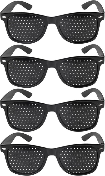 Omgoods - Set van 4 Pinhole Brillen voor Oogtraining en Ontspanning