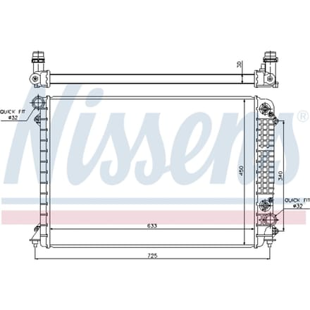 Radiator, motorkoeling NISSENS 60241