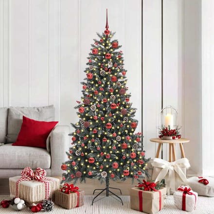 vidaXL - Kunstkerstboom - Groen - 180 - cm - PVC - en - Plastic - en - Staal