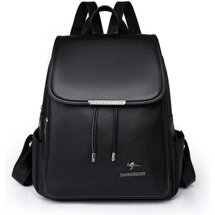 Dames Nieuwe Rugzak Multifunctionele Rugzak Zacht Leer Dames Tas black