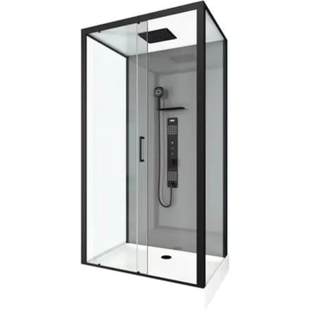 Aurlane Douchecabine Trendy - Rechthoek - 80x110x215cm - Zwart Mat