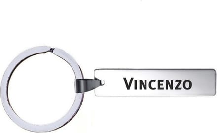 Sleutelhanger Met Naam - Vincenzo - RVS