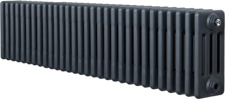 Traditionele 4-kolom radiator - horizontaal - grijs - 300x1370 mm