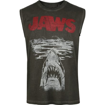 Jaws Tanktop - Jaws - Poster - S tot 4XL - voor Mannen - donkergrijs