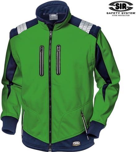 SIR SAFETY STARFLEX Softshell Werkjas HEREN Veiligheidsjas Groen Blauw - Winddicht - Waterafstotend - Ademend