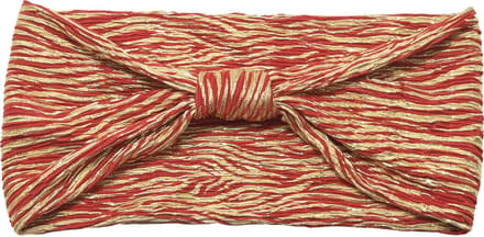 Emilie collection – Haarband – Rood - Goud – Glitterstof – Elastisch – Strikdetail