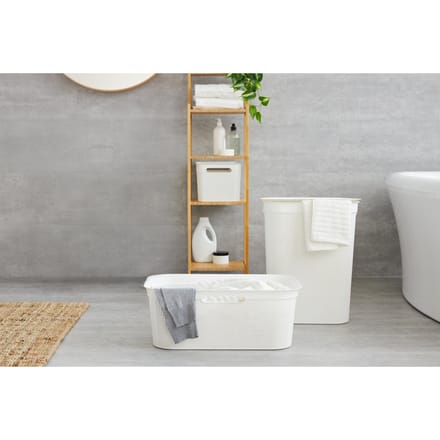 Rotho Wasmand - 50 liter - met afneembaar klapdeksel - wit