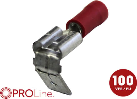 Kabelschoen 6.3x0.8 male rood (100stuks) ACV PROLine