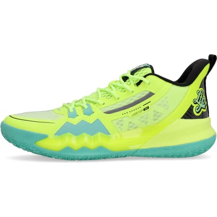 Burning Force 4 Light Up felgeel/groene basketbalschoen voor heren