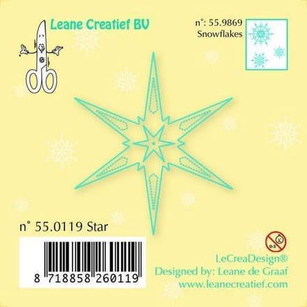 Leane Creatief - stempel Star 55.0119 - ster