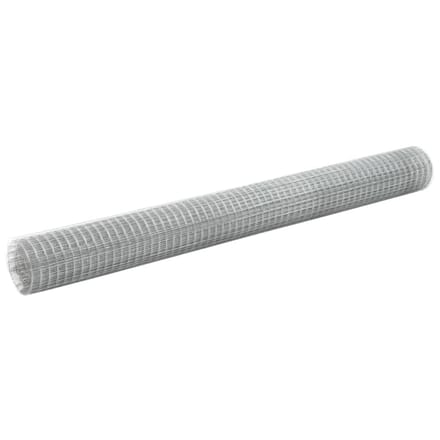 vidaXL - Kippengaas - 25x1,5 - m - gegalvaniseerd - staal - zilverkleurig