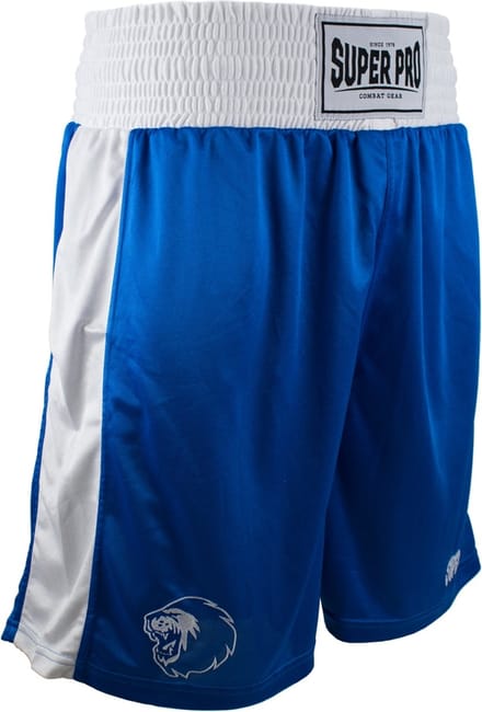 Super Pro Combat Gear Club Boksshort Blauw/Wit Small