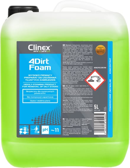 Clinex 4Dirt Foam Hoogschuimende Ontvetter 5 liter