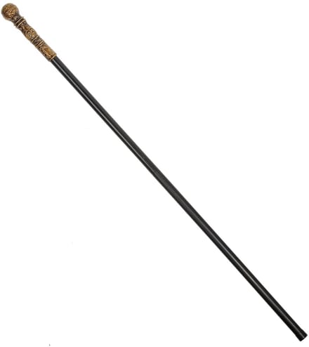 WIDMANN - Zwart en gouden wandelstok 108 cm