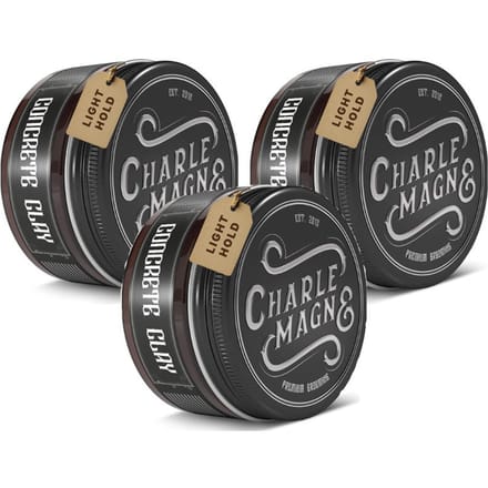 Charlemagne Matte Pomade – Leer – lichte hold – 3-pack
