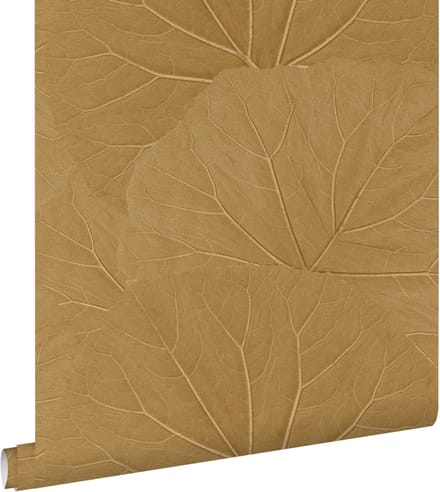 ESTAhome behang bladeren okergeel - 53 cm x 10.05 m - 139914