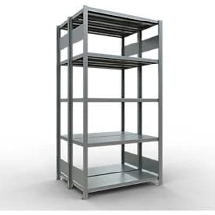 SCHULTE Lagertechnik - Dubbele legbordstellingen. Type 250 kg - 2000x1000x2x400 mm, 10 schappen