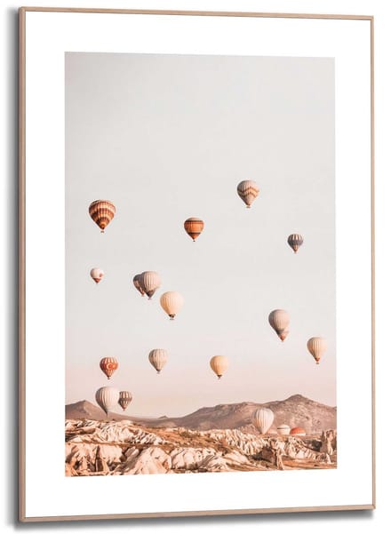 Schilderij Luchtballon - 70 x 50 - Hout - REINDERS