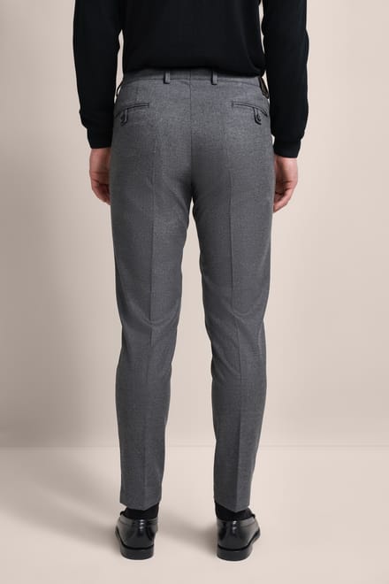 Bugatti Herren Geplooide broek met moderne flanelzachte touch