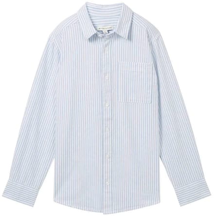 Tom Tailor 1039044 Striped Overhemd Met Lange Mouwen Wit 140 cm Jongen