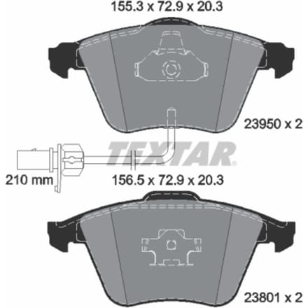 Remblokset TEXTAR 2395001, voor