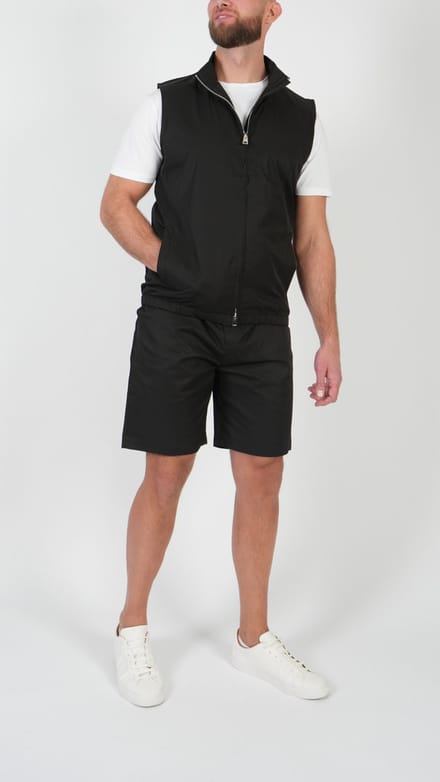 BASKO - ZOMERSET - GILET + SHORT - ZWART - MAAT M