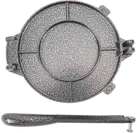 Tortilla Pers - Deeg Maker - Platbrood Maken - Aluminiumlegering - 20x16cm - Zilver