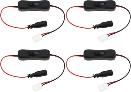 Dailygoods - 4 Stuks Inline Tuimelschakelaars voor Elektronische Toepassingen