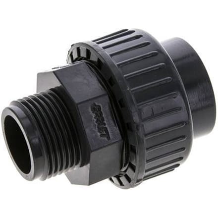 PVC Rechte Lijmmof 32mm x Buitendraad R 1'' EPDM