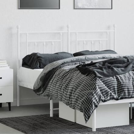 vidaXL - Vervangend - hoofdbord - 150 - cm - metaal - wit