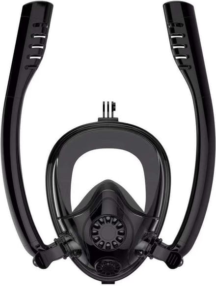 Full face snorkelmasker CK2 volwassenen zwart L/XL