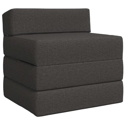 vidaXL - Vouwbare - Sofa - Bed - Donkergrijs - 70 - x - 60 - x - 63 - cm - Stof