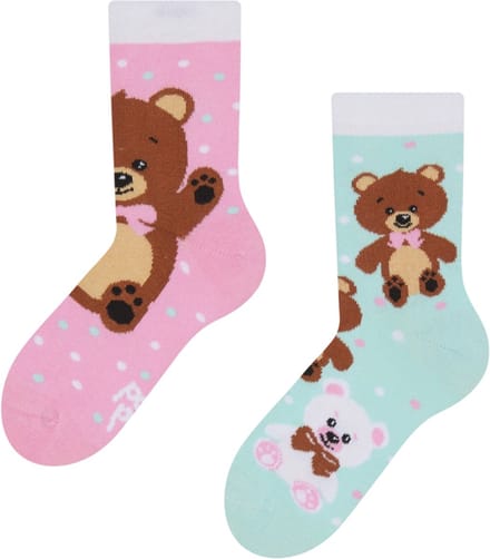 Dedoles Mismatched Kinderen Sokken - Teddy Beer - Maat 31-34