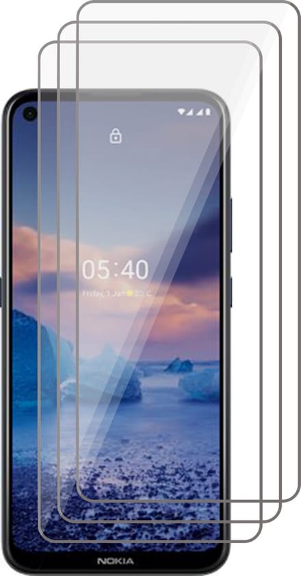 Screenprotector geschikt voor Nokia 5.4 - Beschermglas Screen Protector Glas - 3 stuks
