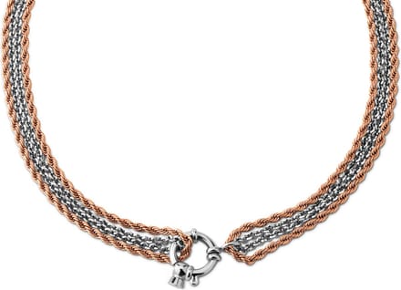 Melano Friends Ketting Olivia Zilver/Rosé | incl Twisted hanger