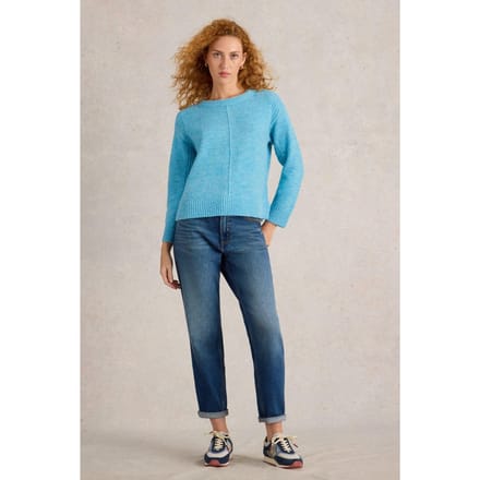 White Stuff Fluffy Boxy Jumper Bright Blue Taglia: 14 | Maglioni a maglia Outlet | Donna | Blu