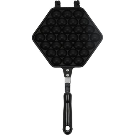 30-Gats Eierwafelmaker Anti-aanbak Aluminiumlegering Eierwafel Vorm Pan voor Thuiskeukengebruik black
