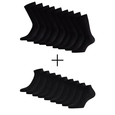Morethansocks - Dagelijkse sokken bundel - 18-Paar - (€3,05 per paar) - Bamboe sokken basic - 9-Paar - Bamboe sneakersokken basic - 9-Paar - Maat 35 t/m 51