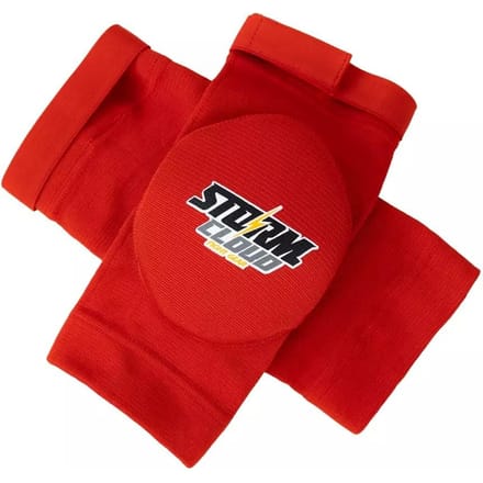 StormCloud x PZMT - Kniebeschermers - MMA & Muay Thai - Rode kleur - Dikke schuimlaag - Klittenbandsluiting